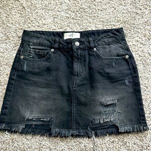 Free People Black Denim Skirt, worn once.